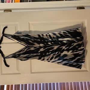 bebe Cross Back GGT Print Skater Dress